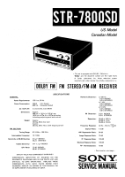 Sony STR-7800-SD - Service Manual 